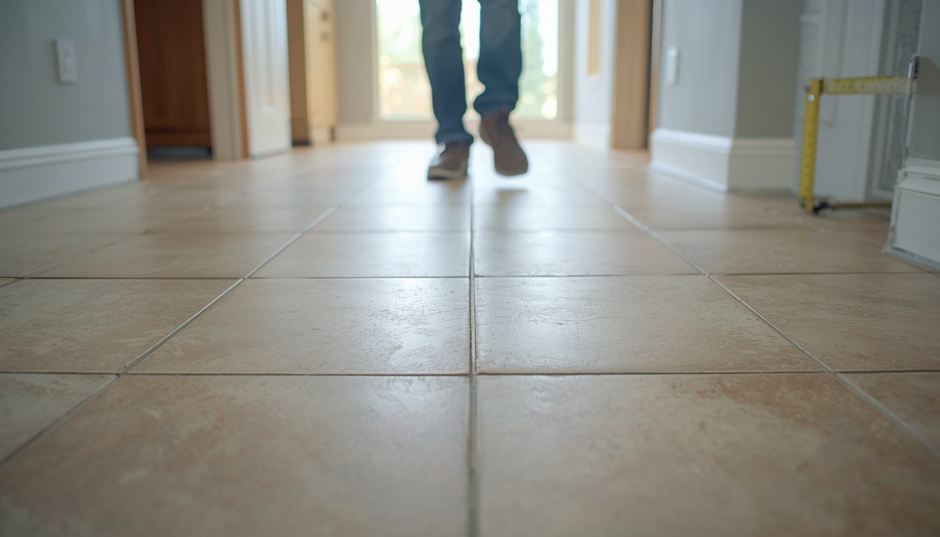 height difference between the edges of two adjacent tiles